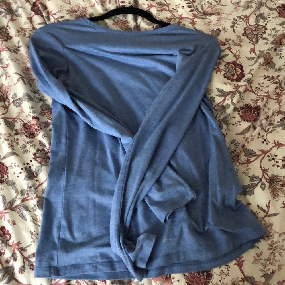 long sleeve blue shirt